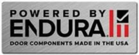 POWERED BY ENDURA DOOR COMPONENTS MADE IN THE USA Logo (USPTO, 02.09.2020)