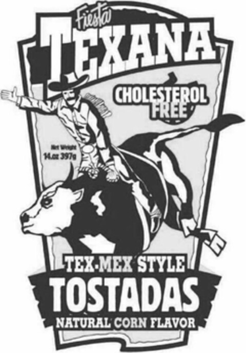 FIESTA TEXANA CHOLESTEROL FREE TEX-MEX STYLE TOSTADAS NATURAL CORN FLAVOR Logo (USPTO, 01/30/2009)