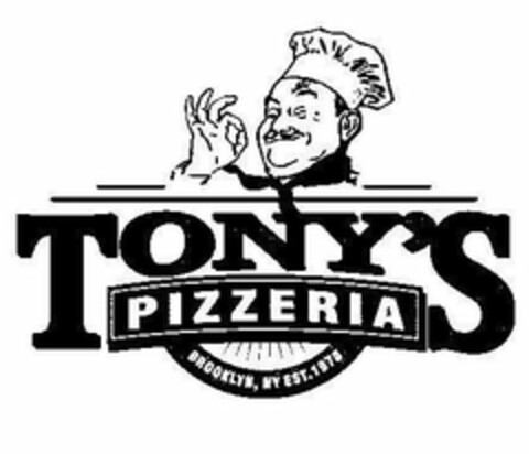 TONY'S PIZZERIA BROOKLYN NY EST.1975 Logo (USPTO, 10.02.2011)