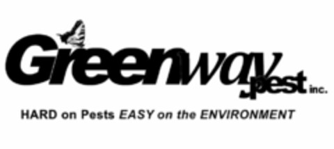 GREENWAY PEST INC. HARD ON PESTS EASY ON THE ENVIRONMENT Logo (USPTO, 11/21/2012)