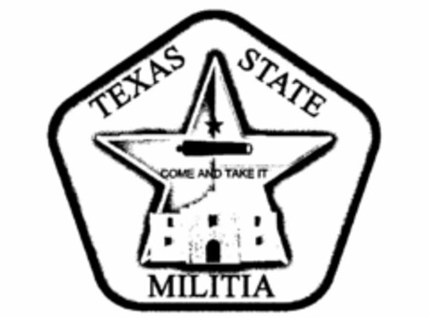 TEXAS STATE MILITIA COME AND TAKE IT Logo (USPTO, 22.04.2015)