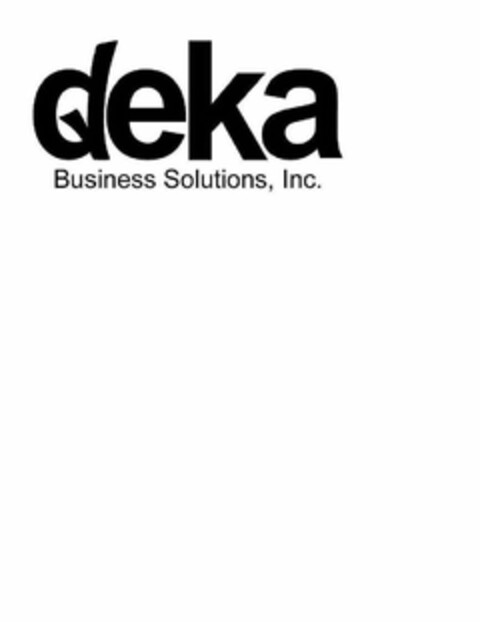 DEKA BUSINESS SOLUTIONS, INC. Logo (USPTO, 28.10.2015)