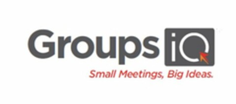 GROUPS IQ SMALL MEETINGS, BIG IDEAS. Logo (USPTO, 01/29/2016)