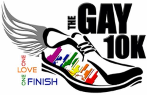 THE GAY 10K ONE LOVE ONE FINISH Logo (USPTO, 18.10.2016)