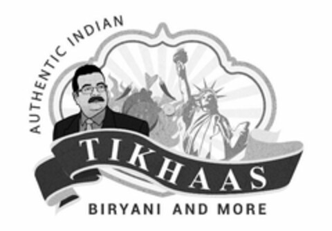 TIKHAAS AUTHENTIC INDIAN BIRYANI AND MORE Logo (USPTO, 04/17/2019)