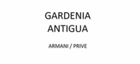 GARDENIA ANTIGUA ARMANI / PRIVE Logo (USPTO, 07/01/2019)