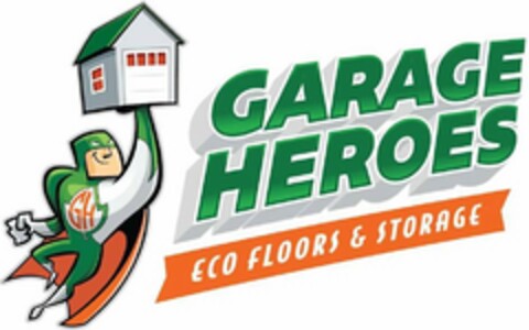 GH GARAGE HEROES ECO FLOORS & STORAGE Logo (USPTO, 07.11.2019)