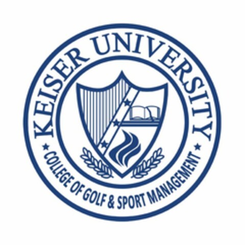 KEISER UNIVERSITY COLLEGE OF GOLF & SPORTS MANAGEMENT Logo (USPTO, 04/16/2020)