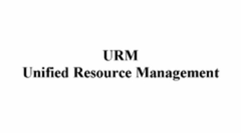 URM UNIFIED RESOURCE MANAGEMENT Logo (USPTO, 17.02.2009)