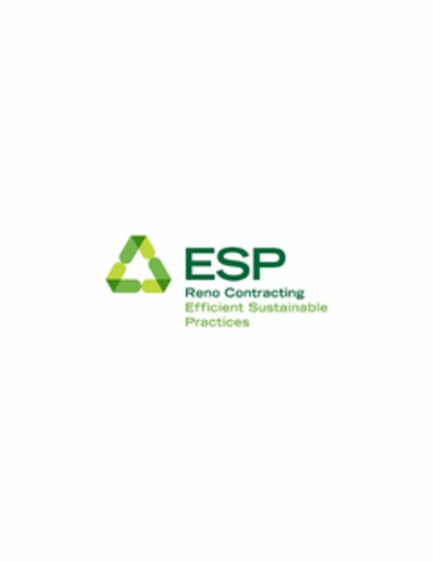 ESP RENO CONTRACTING EFFICIENT SUSTAINABLE PRACTICES Logo (USPTO, 15.04.2010)