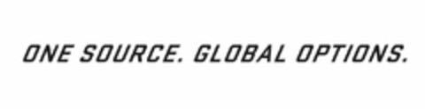 ONE SOURCE. GLOBAL OPTIONS. Logo (USPTO, 01/25/2013)