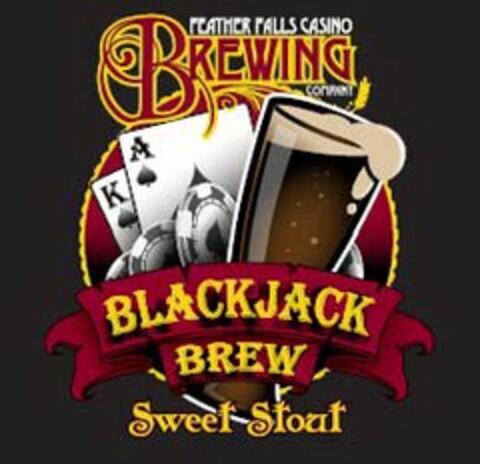 FEATHER FALLS CASINO BREWING COMPANY BLACKJACK BREW SWEET STOUT Logo (USPTO, 06.02.2013)