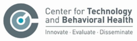 CC CENTER FOR TECHNOLOGY AND BEHAVIORAL HEALTH INNOVATE ­ EVALUATE ­.DISSEMINATE Logo (USPTO, 01.10.2014)