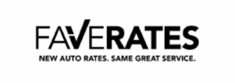 FAVERATES NEW AUTO RATES.SAME GREAT SERVICE. Logo (USPTO, 04/02/2015)