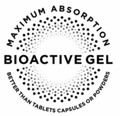 MAXIMUM ABSORPTION BIOACTIVE GEL BETTERTHAN TABLETS CAPSULES OR POWDERS Logo (USPTO, 10/24/2017)