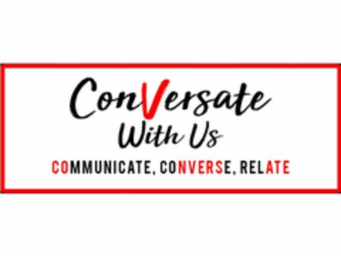 CONVERSATE WITH US COMMUNICATE, CONVERSE, RELATE Logo (USPTO, 02/28/2018)