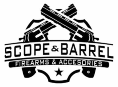 SCOPE & BARREL FIREARMS & ACCESSORIES Logo (USPTO, 06/04/2018)