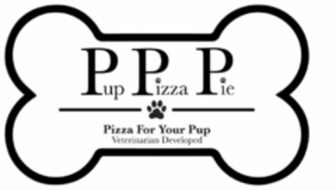PUP PIZZA PIE PIZZA FOR YOUR PUP VETERINARIAN DEVELOPED Logo (USPTO, 04.02.2020)