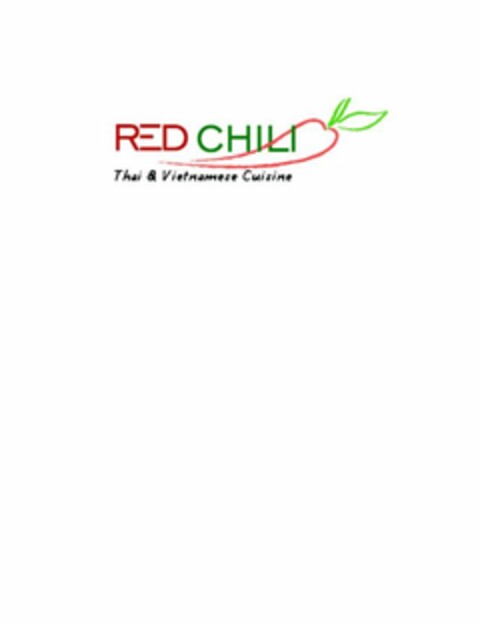 RED CHILI THAI & VIETNAMESE CUISINE Logo (USPTO, 14.09.2009)