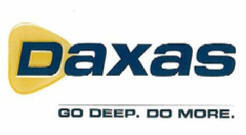 DAXAS GO DEEP. DO MORE. Logo (USPTO, 15.04.2010)