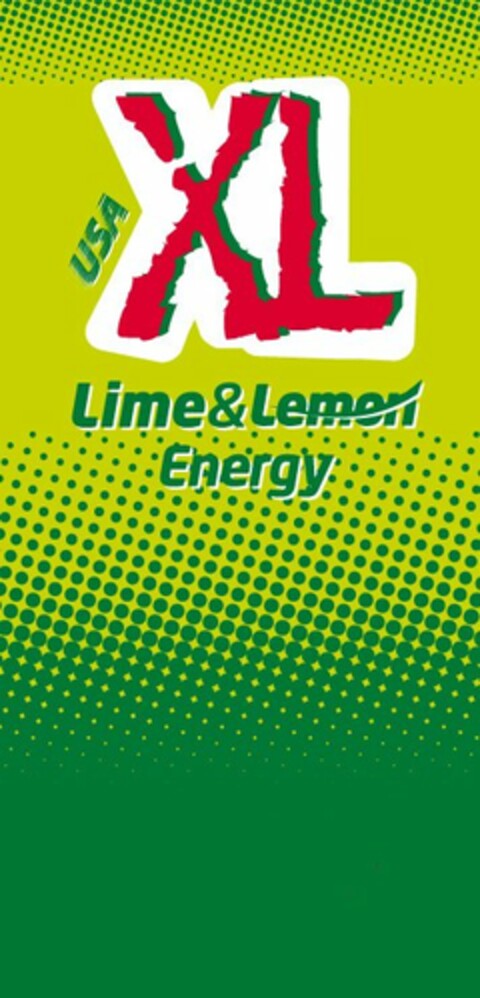 USA XL LIME&LEMON ENERGY Logo (USPTO, 06/24/2010)