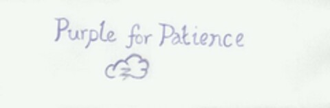 PURPLE FOR PATIENCE Logo (USPTO, 11.02.2011)