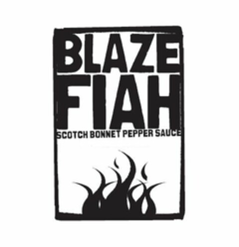 BLAZE FIAH SCOTCH BONNET PEPPER SAUCE Logo (USPTO, 05/26/2011)