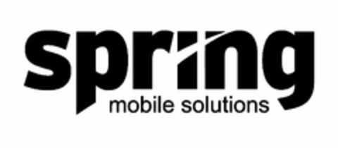 SPRING MOBILE SOLUTIONS Logo (USPTO, 04.12.2012)