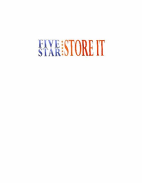 FIVE STAR STORE IT Logo (USPTO, 28.08.2013)