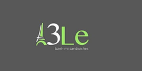 3LE BANH MI SANDWICHES Logo (USPTO, 08/17/2015)