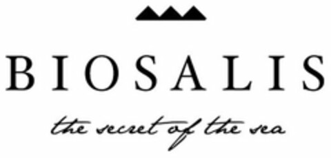 BIOSALIS THE SECRET OF THE SEA Logo (USPTO, 24.03.2016)