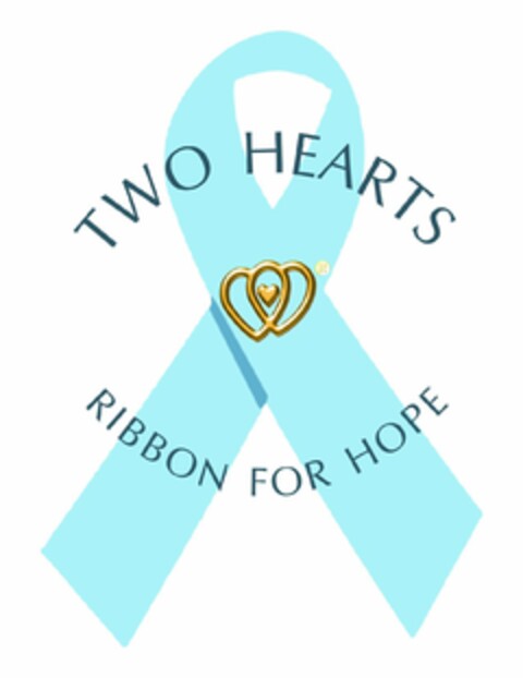 TWO HEARTS RIBBON FOR HOPE Logo (USPTO, 06/03/2016)