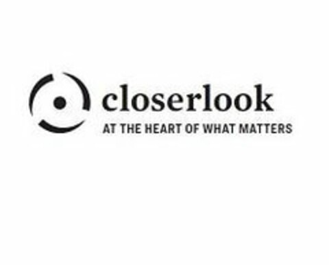 CLOSERLOOK AT THE HEART OF WHAT MATTERS Logo (USPTO, 20.11.2018)