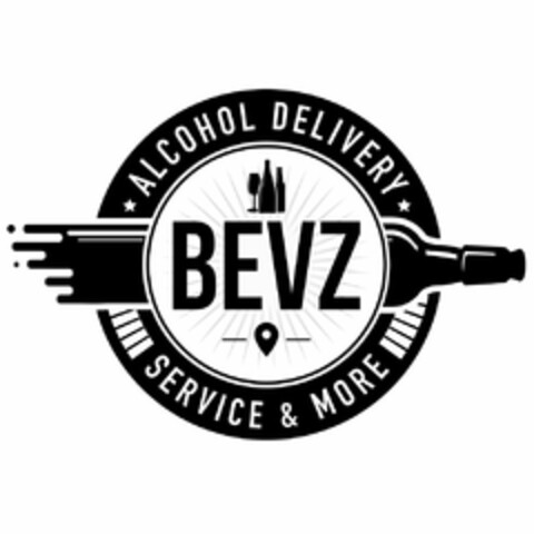 BEVZ ALCOHOL DELIVERY SERVICE & MORE Logo (USPTO, 14.09.2019)