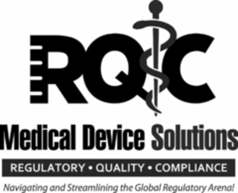 RQC MEDICAL DEVICE SOLUTIONS REGULATORY· QUALITY · COMPLIANCE NAVIGATING AND STREAMLINING THE GLOBAL REGULATORY ARENA! Logo (USPTO, 24.03.2020)