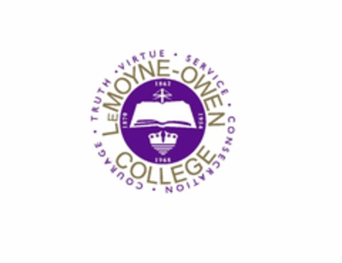 TRUTH VIRTUE SERVICE CONSECRATION COURAGE LEMOYNE-OWEN COLLEGE 1870 1862 1954 1968 Logo (USPTO, 07.07.2020)