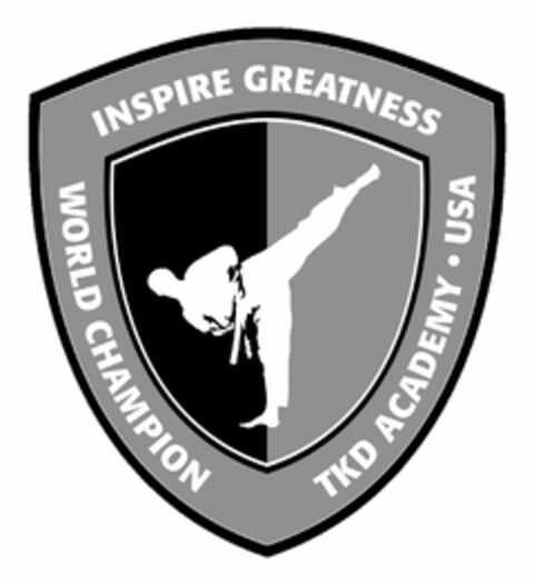 INSPIRE GREATNESS WORLD CHAMPION TKD ACADEMY USA Logo (USPTO, 08.07.2020)