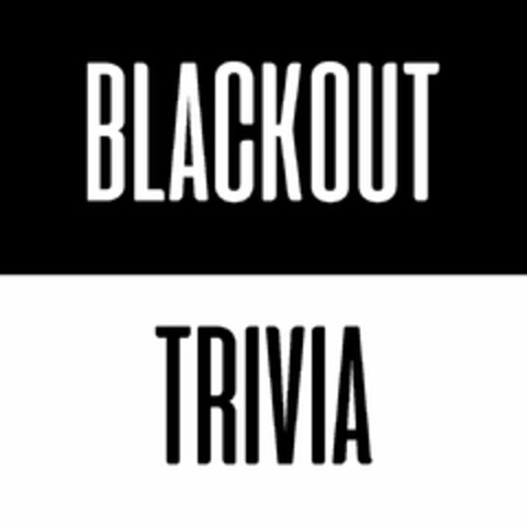 BLACKOUT TRIVIA Logo (USPTO, 08/25/2020)