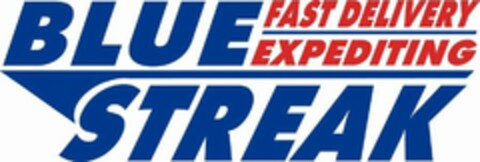 BLUE STREAK FAST DELIVERY EXPEDITING Logo (USPTO, 17.09.2020)