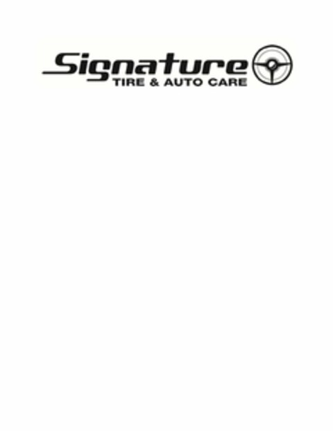 SIGNATURE TIRE & AUTO CARE Logo (USPTO, 05.08.2011)