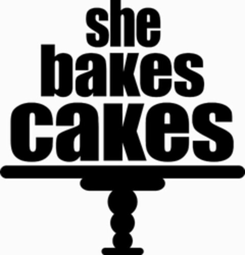 SHE BAKES CAKES Logo (USPTO, 27.09.2012)