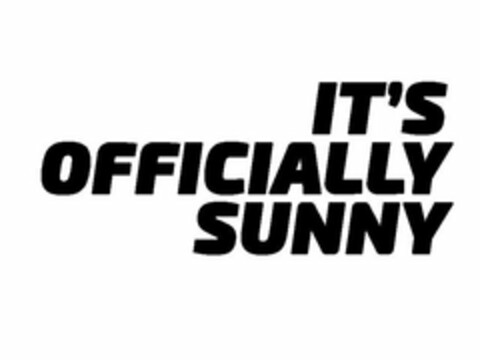 IT'S OFFICIALLY SUNNY Logo (USPTO, 09/29/2014)