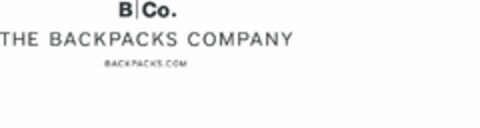 B CO. THE BACKPACKS COMPANY BACKPACKS.COM Logo (USPTO, 07.01.2016)