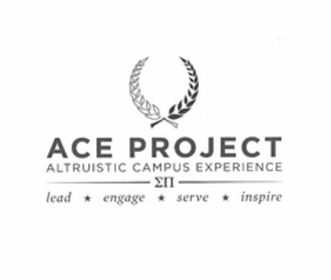 ACE PROJECT ALTRUISTIC CAMPUS EXPERIENCE LEAD ENGAGE SERVE INSPIRE Logo (USPTO, 22.03.2016)