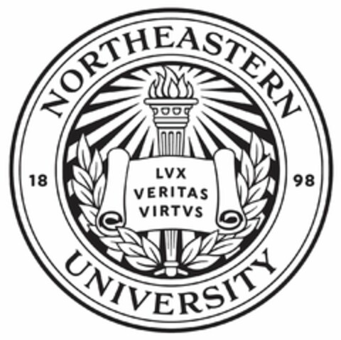 NORTHEASTERN UNIVERSITY 1898 LVX VERITAS VIRTVS Logo (USPTO, 11/30/2018)