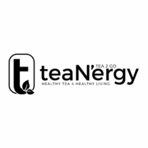 T TEAN'ERGY TEA 2 GO HEALTHY TEA 4 HEALTHY LIVING Logo (USPTO, 03/17/2020)