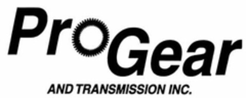 PRO GEAR AND TRANSMISSION INC. Logo (USPTO, 10/17/2011)