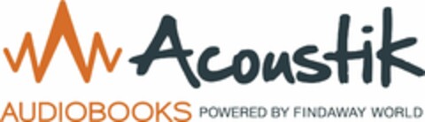 ACOUSTIK AUDIOBOOKS POWERED BY FINDAWAY WORLD Logo (USPTO, 05/04/2012)