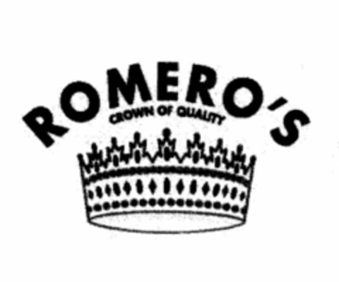 ROMERO'S CROWN OF QUALITY Logo (USPTO, 28.06.2013)