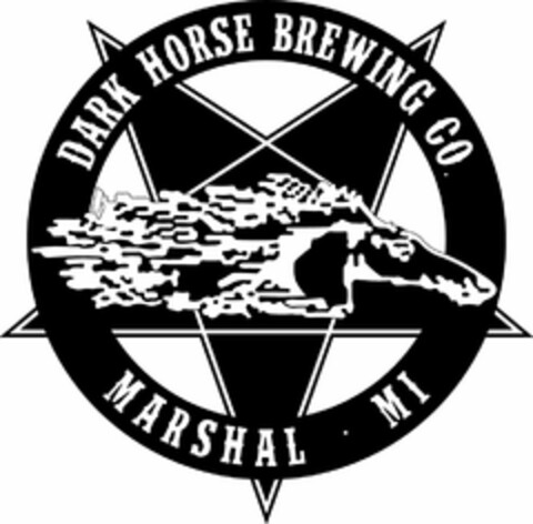 DARK HORSE BREWING CO. MARSHALL · MI Logo (USPTO, 23.05.2014)